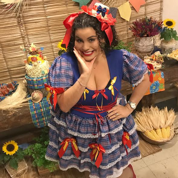 Roupa caipira plus hot sale size
